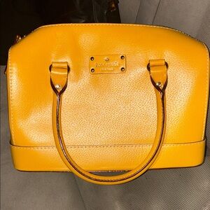 kate spade Yellow Pebbled Leather Satchel